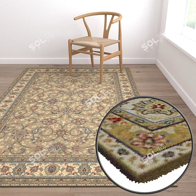 Title: High-Quality Carpet Set 3D model image 5