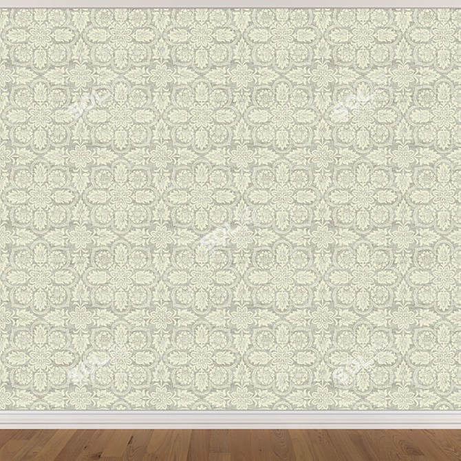 Seamless Wallpaper Set - 3 Color Options 3D model image 2