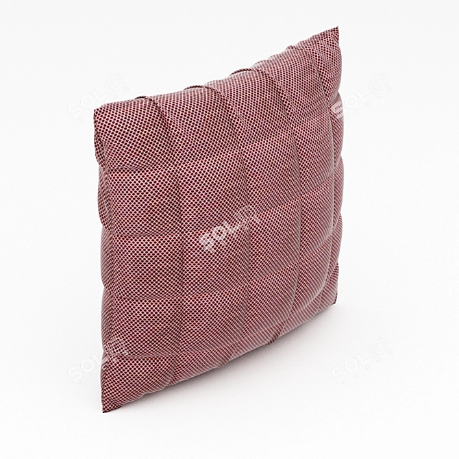 Muuto Soft Grid Cushion - Modern Square Decor Pillow 3D model image 2