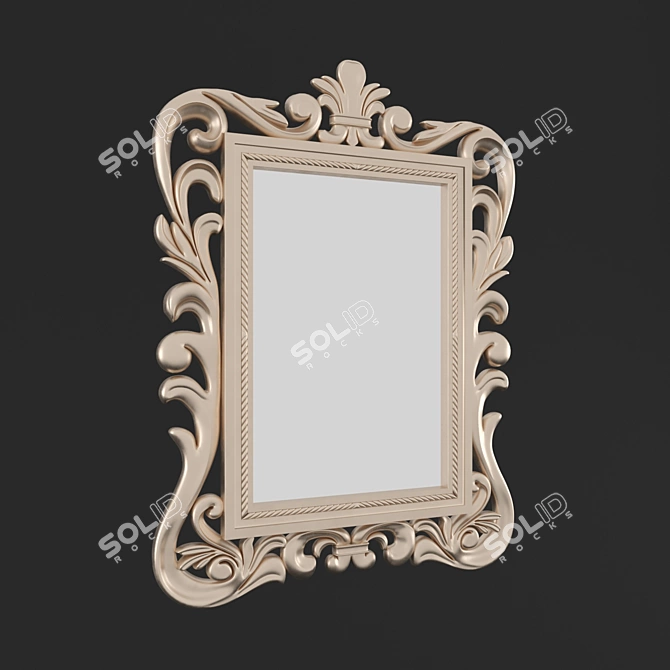 Elegant Classic Mirror 3D model image 2