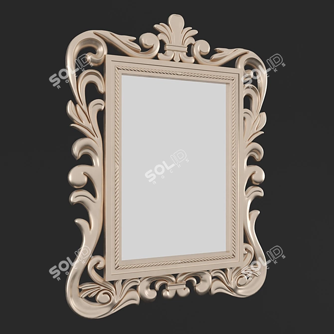 Elegant Classic Mirror 3D model image 5