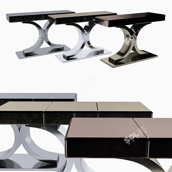 Elegant Kent Plus Console Table 3D model image 1