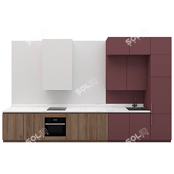 Corona Render Kitchen Model 3D model image 1