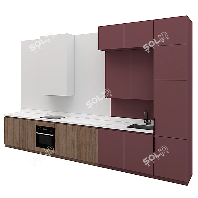 Corona Render Kitchen Model 3D model image 3