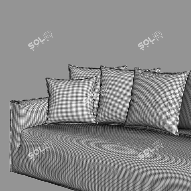 Elegant Casper Sofa: Perfect Blend of Style and Comfort 3D model image 2