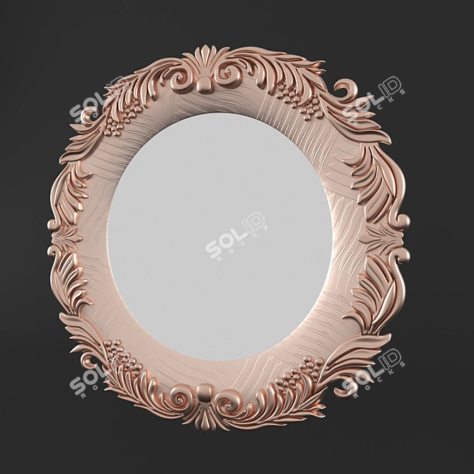 Sleek Circular Mirror: Reflect in Style 3D model image 2