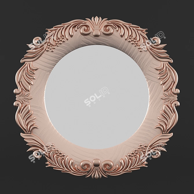 Sleek Circular Mirror: Reflect in Style 3D model image 4