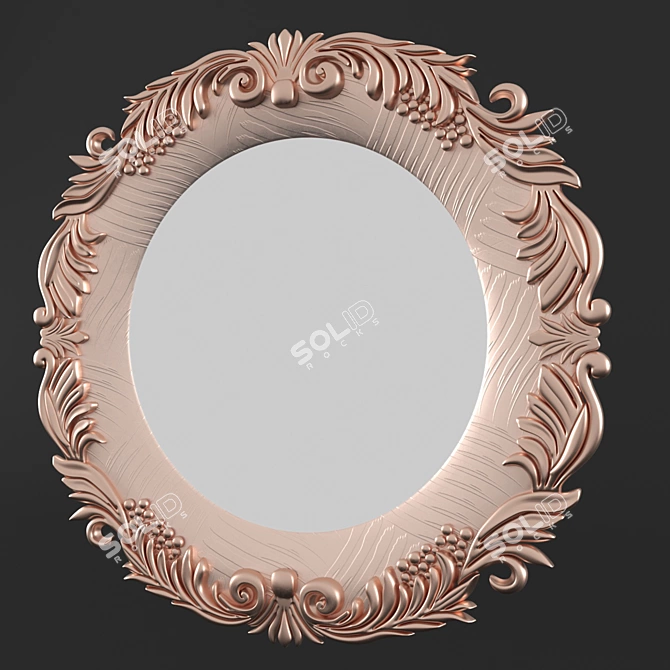 Sleek Circular Mirror: Reflect in Style 3D model image 5