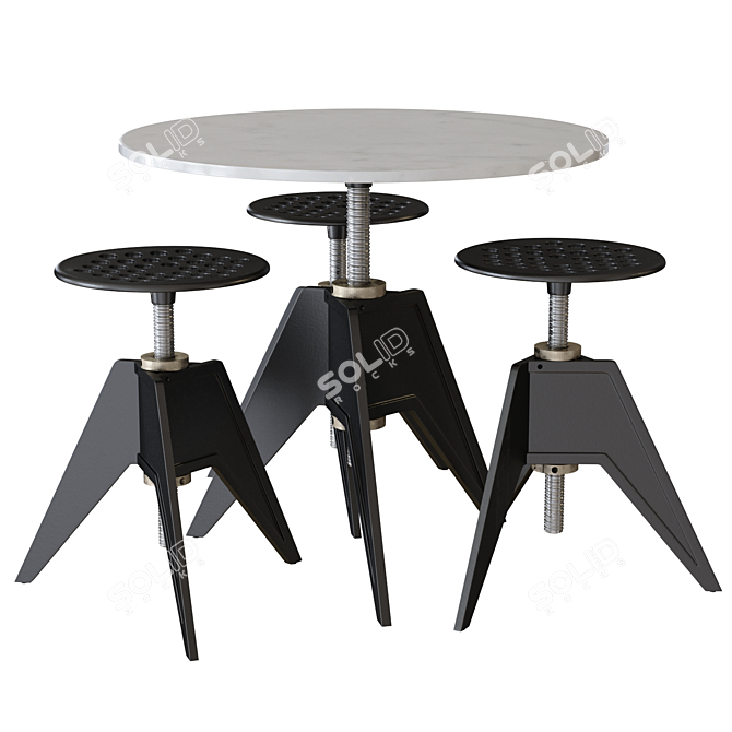 Screw Stool and Table: Tom Dixon Magic 3D model image 1