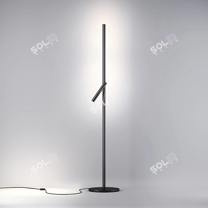 Dual-Light Backlight Floor Lamp 3D model image 2