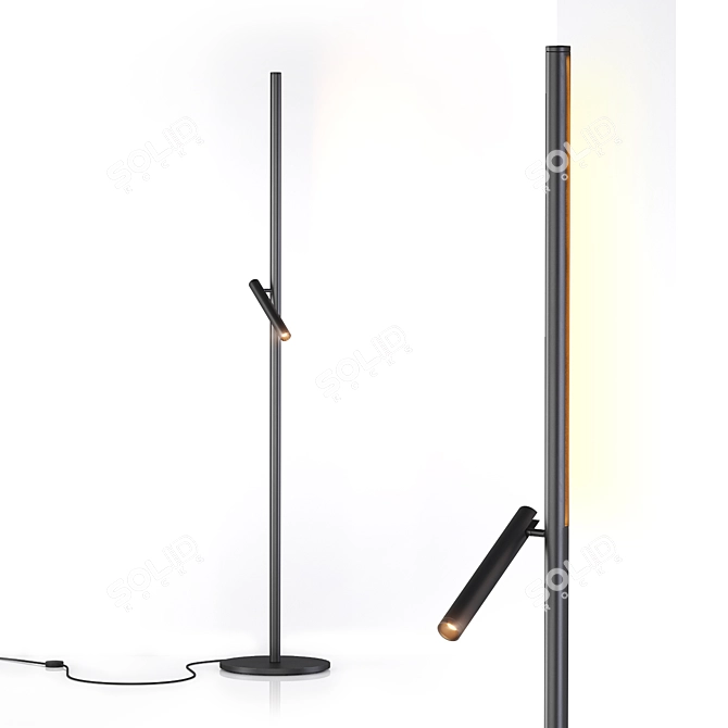 Dual-Light Backlight Floor Lamp 3D model image 5