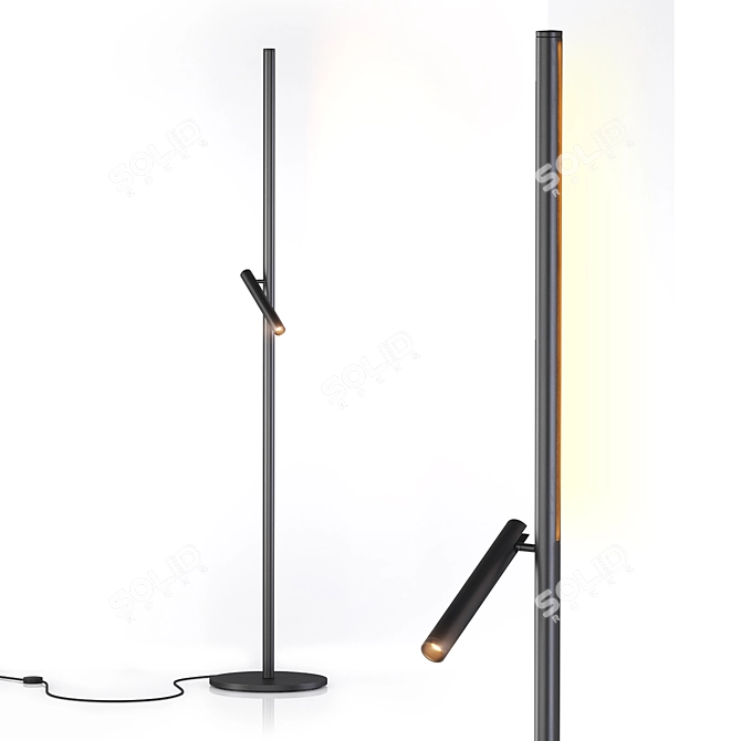 Dual-Light Backlight Floor Lamp 3D model image 6