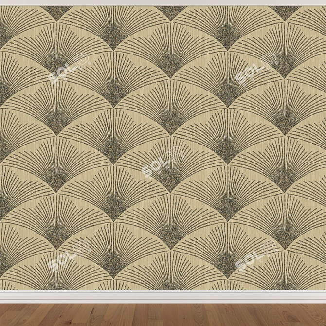 Seamless Wallpaper Set - 3 Colors 3D model image 2