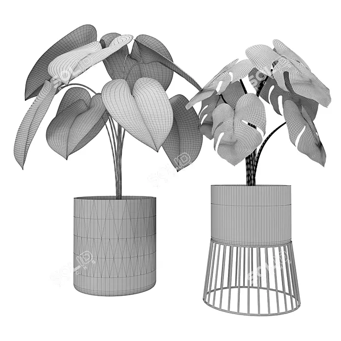 Modern Greenery for Stylish Decor 3D model image 5