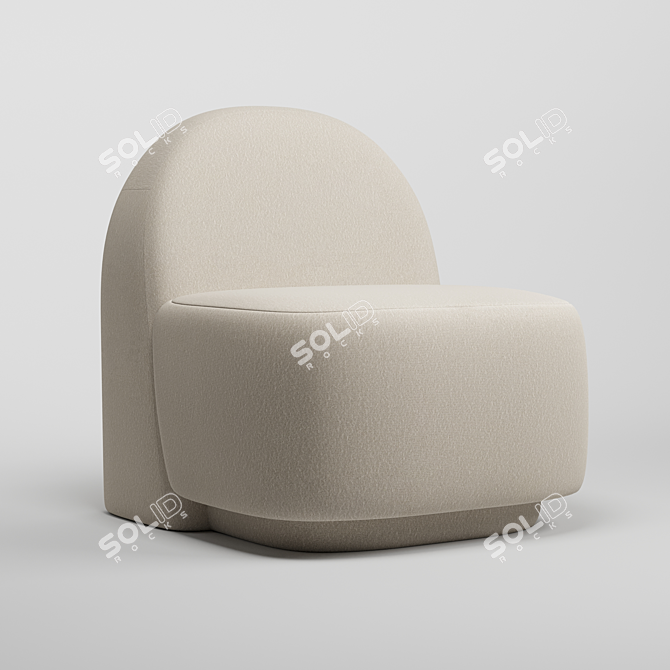 Modern Arp Accent Chair 3D model image 2