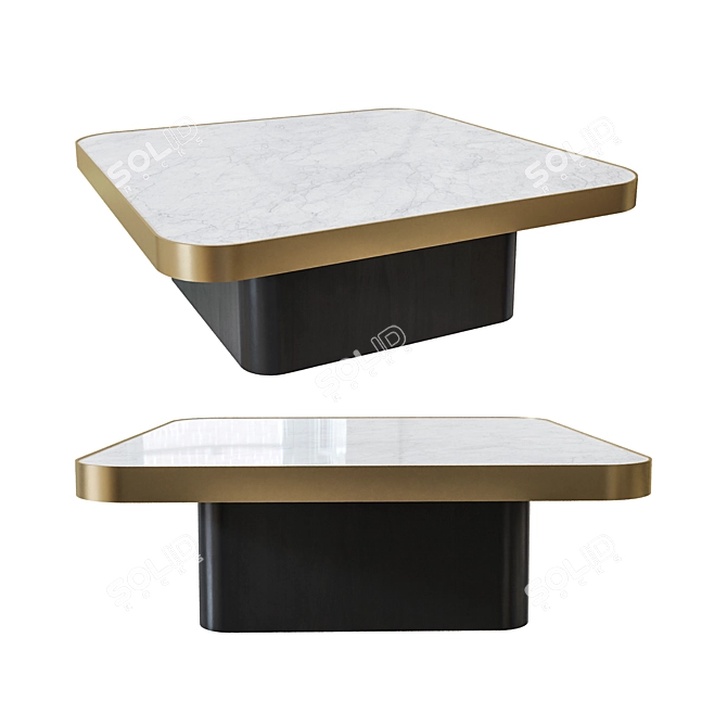 Brasserie Large Cocktail Table 3D model image 1