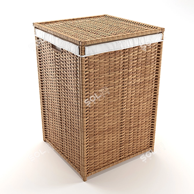 PBR-Optimized Branes Laundry Basket 3D model image 2