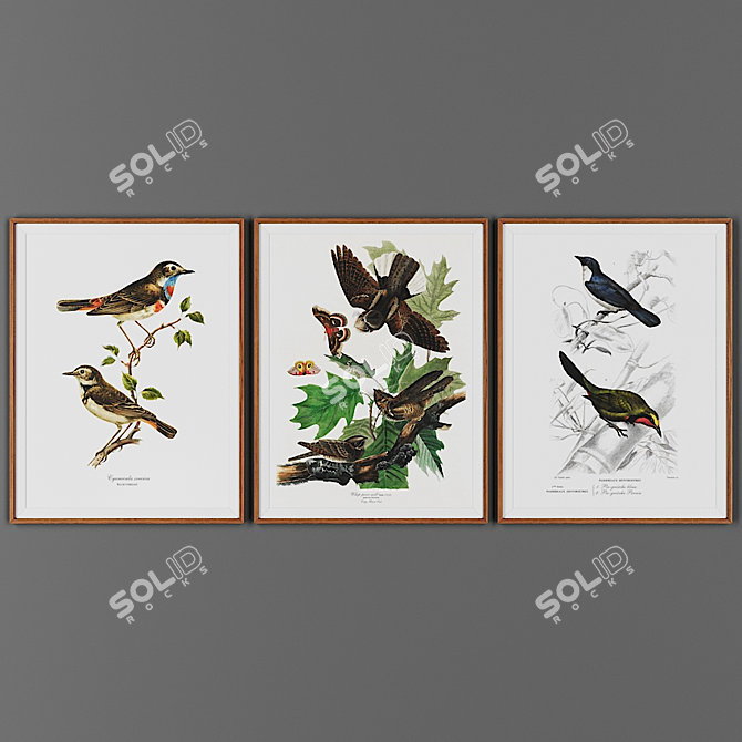  Wooden Frame Art Collection 3D model image 1