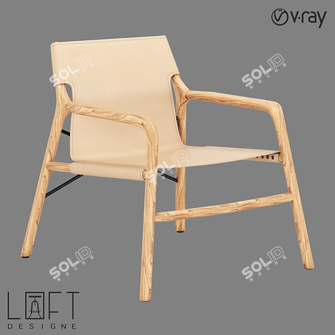 LoftDesigne 2455 Leather Armchair 3D model image 1