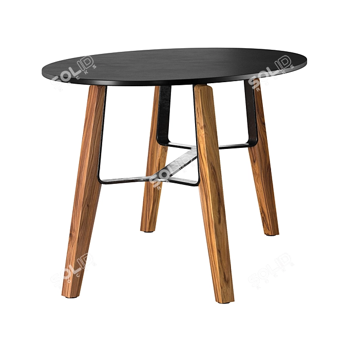 Modern Oval Coffee Table - Liu CT 3D model image 3