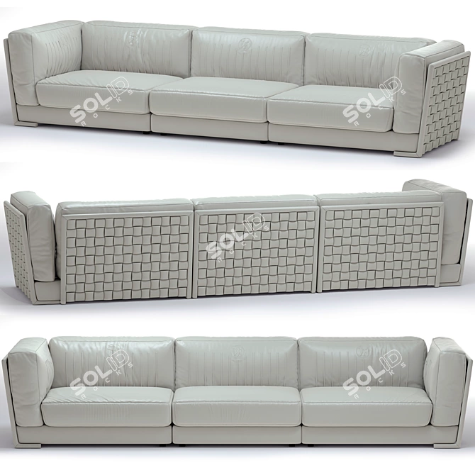 Elegant Durini Sofa by VittoriaFrigerio 3D model image 1