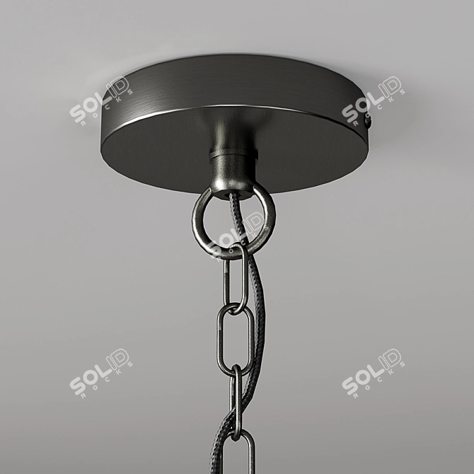 Indonesian Fishing Basket Pendant Lights 3D model image 4