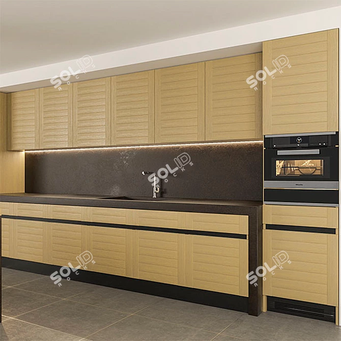 Modern Kitchen 01: V-Ray/Corona Ready 3D model image 2