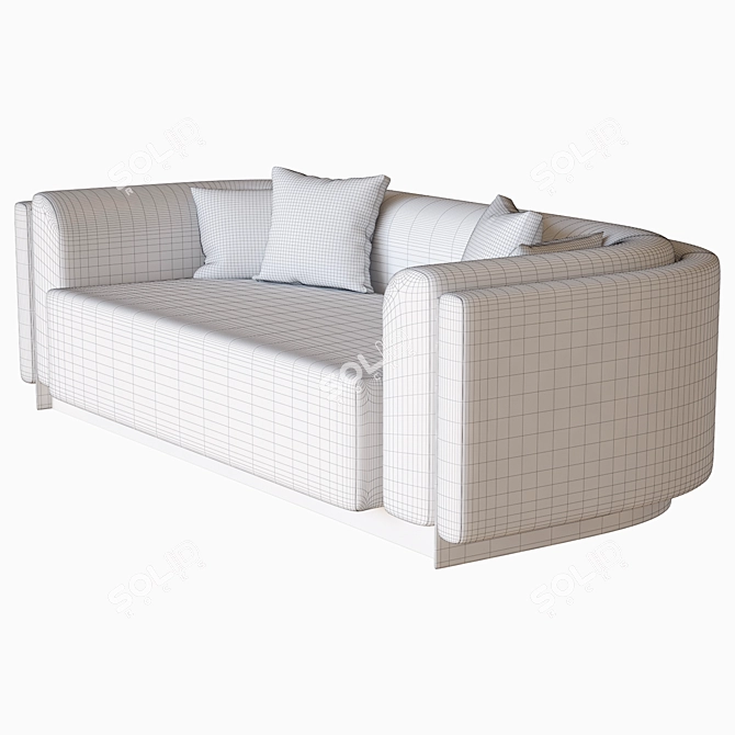 Elegant Wellington Sofa 3D model image 3
