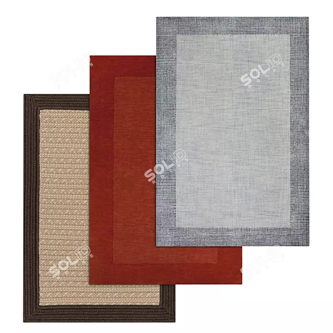 Versatile High-Quality Carpets Set 3D model image 1