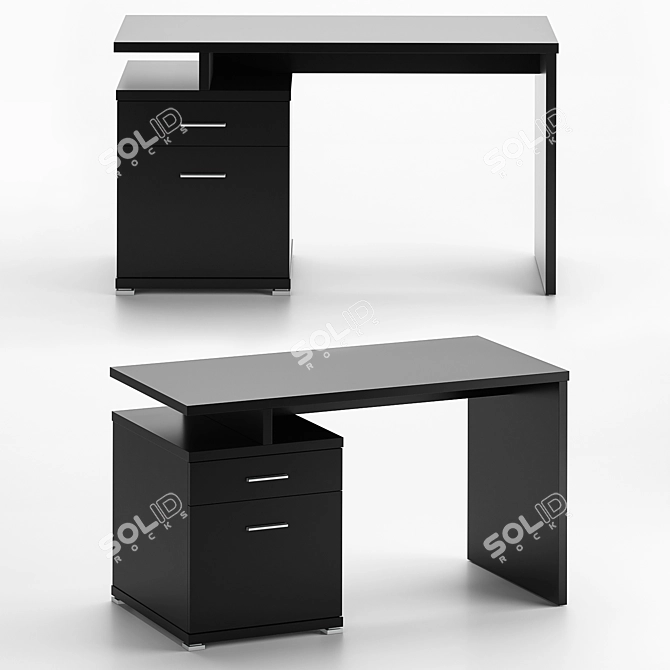 Irving 2-Drawer Office Desk 3D model image 2
