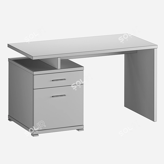 Irving 2-Drawer Office Desk 3D model image 5