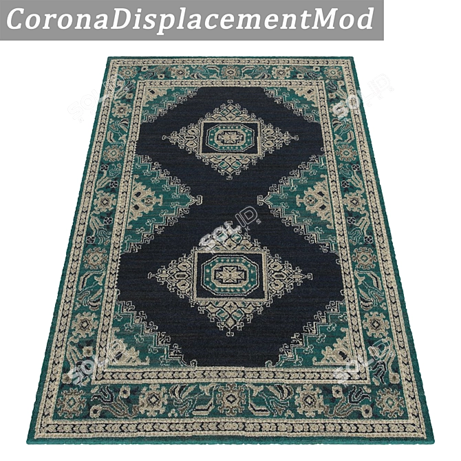 Title: Versatile 3-Piece Carpet Set 3D model image 4