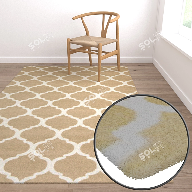 Premium Carpet Set - High-Quality Textures 3D model image 5