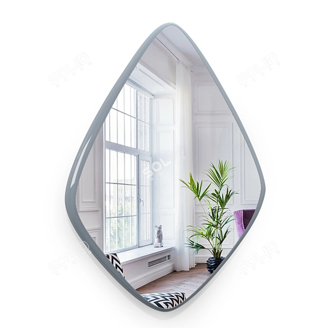 Aquilone III: Timelessly Elegant Wall Mirror 3D model image 1