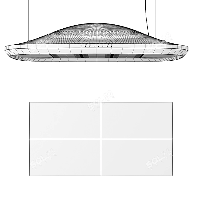 Franke Cloud: Sleek Ceiling Hood 3D model image 2