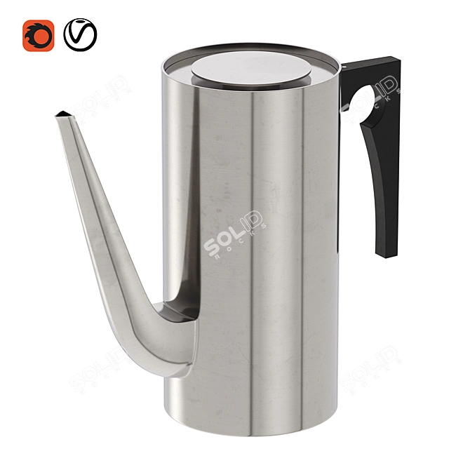 Elegant Arne Jacobsen Coffee Pot 3D model image 1