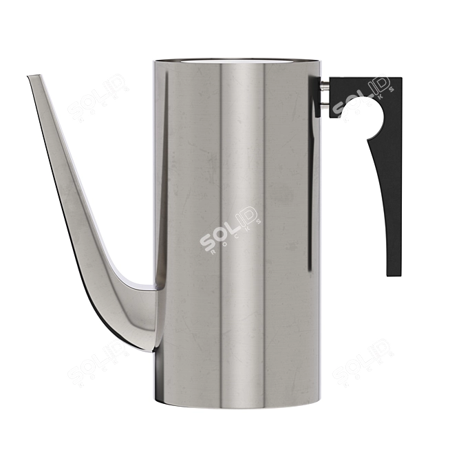 Elegant Arne Jacobsen Coffee Pot 3D model image 3