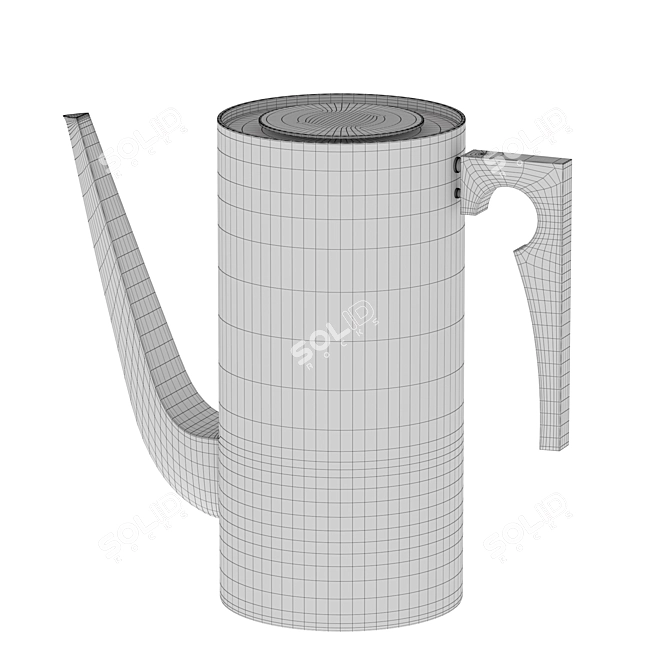 Elegant Arne Jacobsen Coffee Pot 3D model image 4