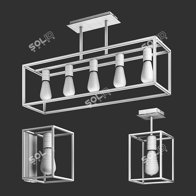 Modern Nowodvorski CRATE Pendant Light 3D model image 5