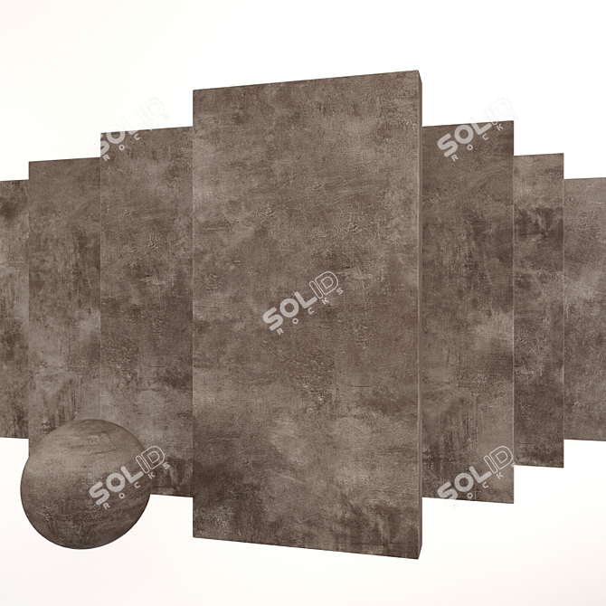 Ares Brown Concrete Set | 10 HD Textures 3D model image 3