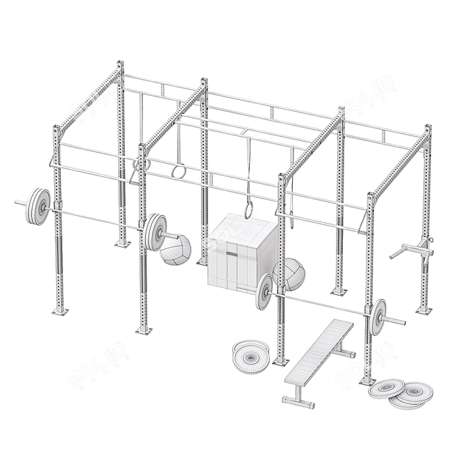 Advanced Crossfit Training Frame 3D model image 5