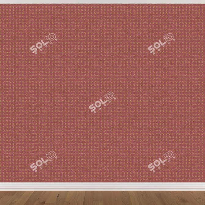 Seamless Wallpaper Set in 3 Colors 3D model image 3
