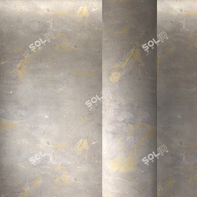 Rugged Cement Plaster for Perfect Walls 3D model image 1