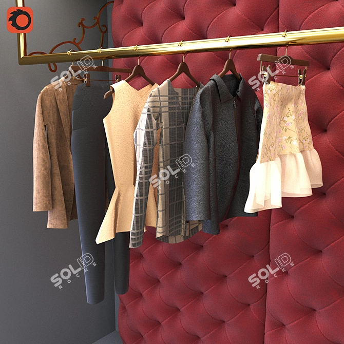 Elegant Woman's Dress: High-Quality 3D Model 3D model image 2