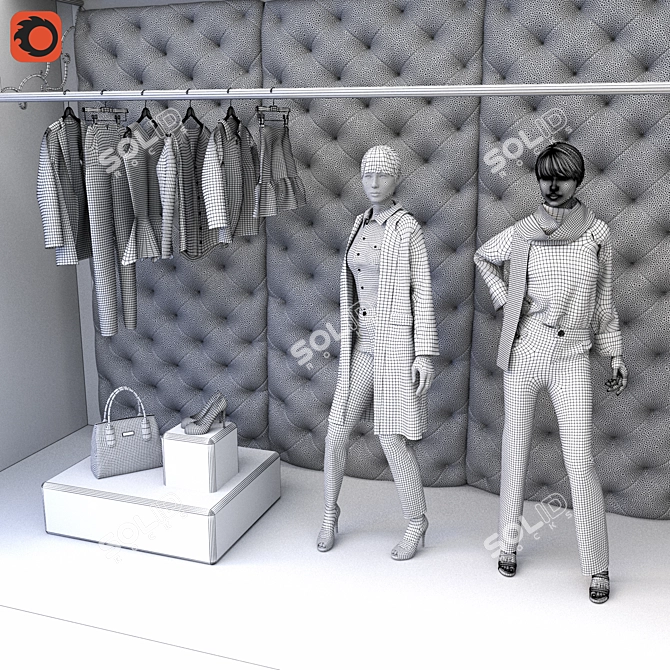 Elegant Woman's Dress: High-Quality 3D Model 3D model image 5