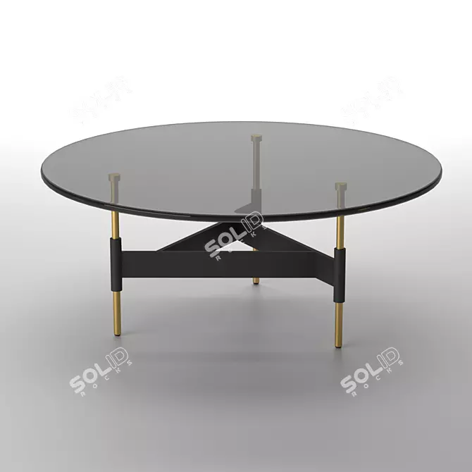 Stylish Glass Coffee Table 3D model image 1
