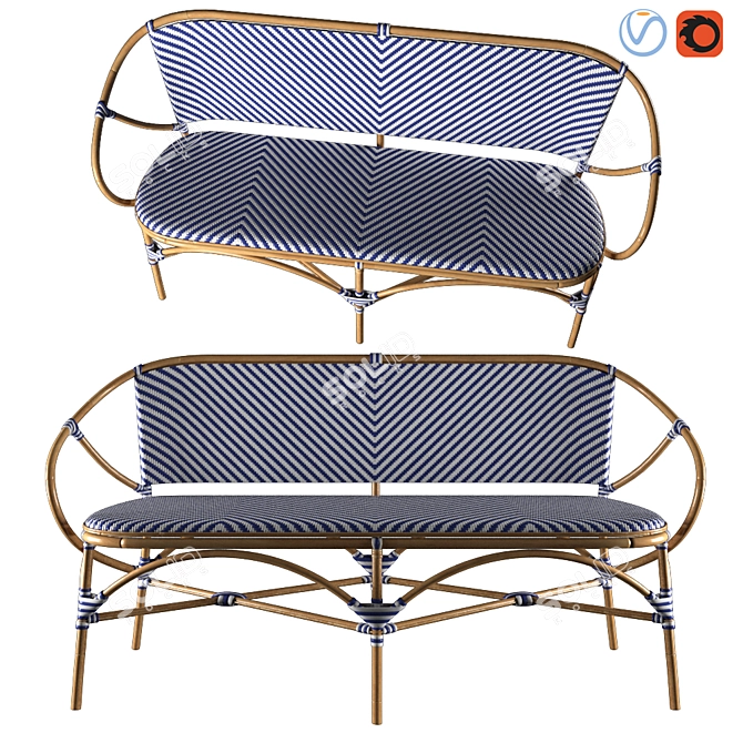 Exotic Pearl Paris Bench 3D model image 1