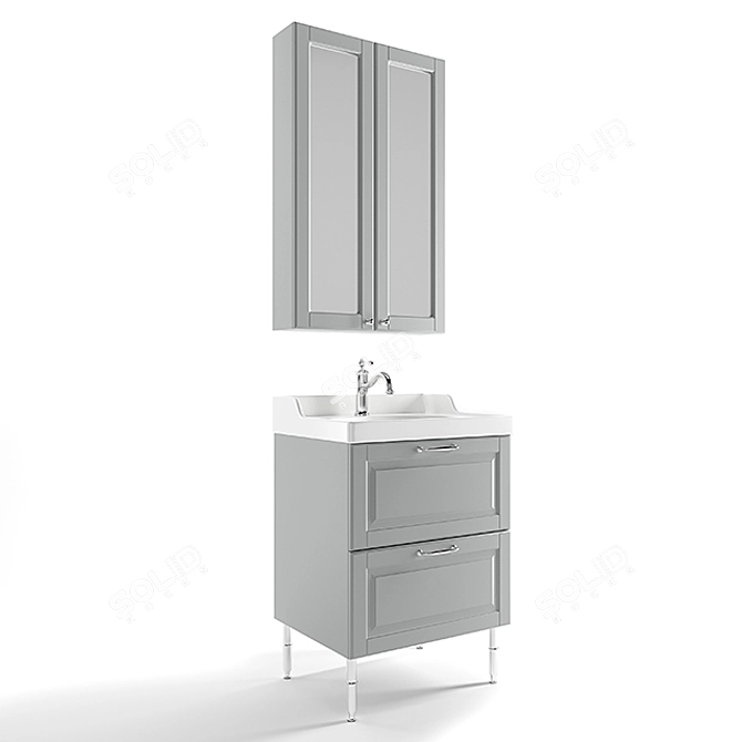 Sleek Bathroom Vanity Set: Godmorgon/Rettviken 3D model image 2