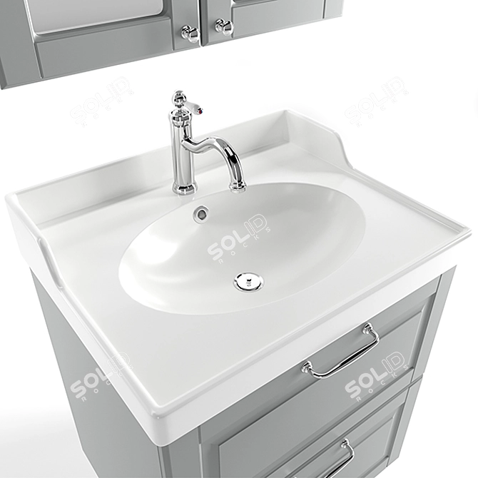 Sleek Bathroom Vanity Set: Godmorgon/Rettviken 3D model image 4