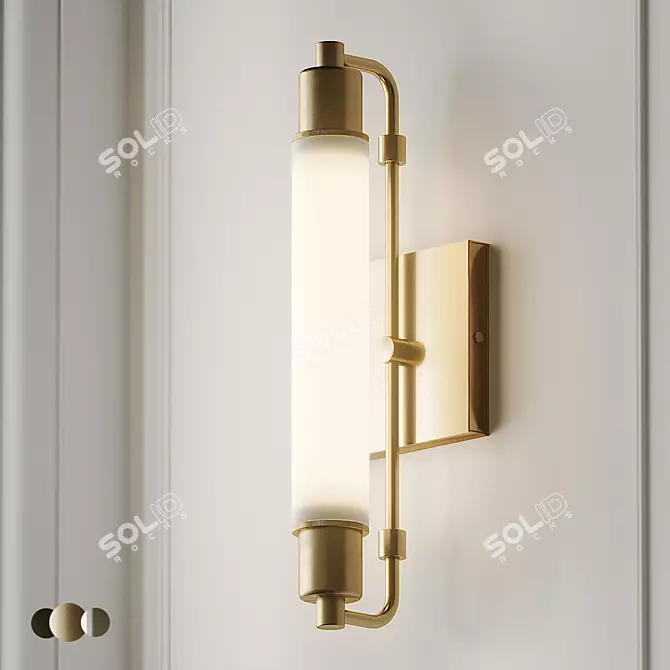 Art Deco Tube Vanity Sconce 3D model image 1